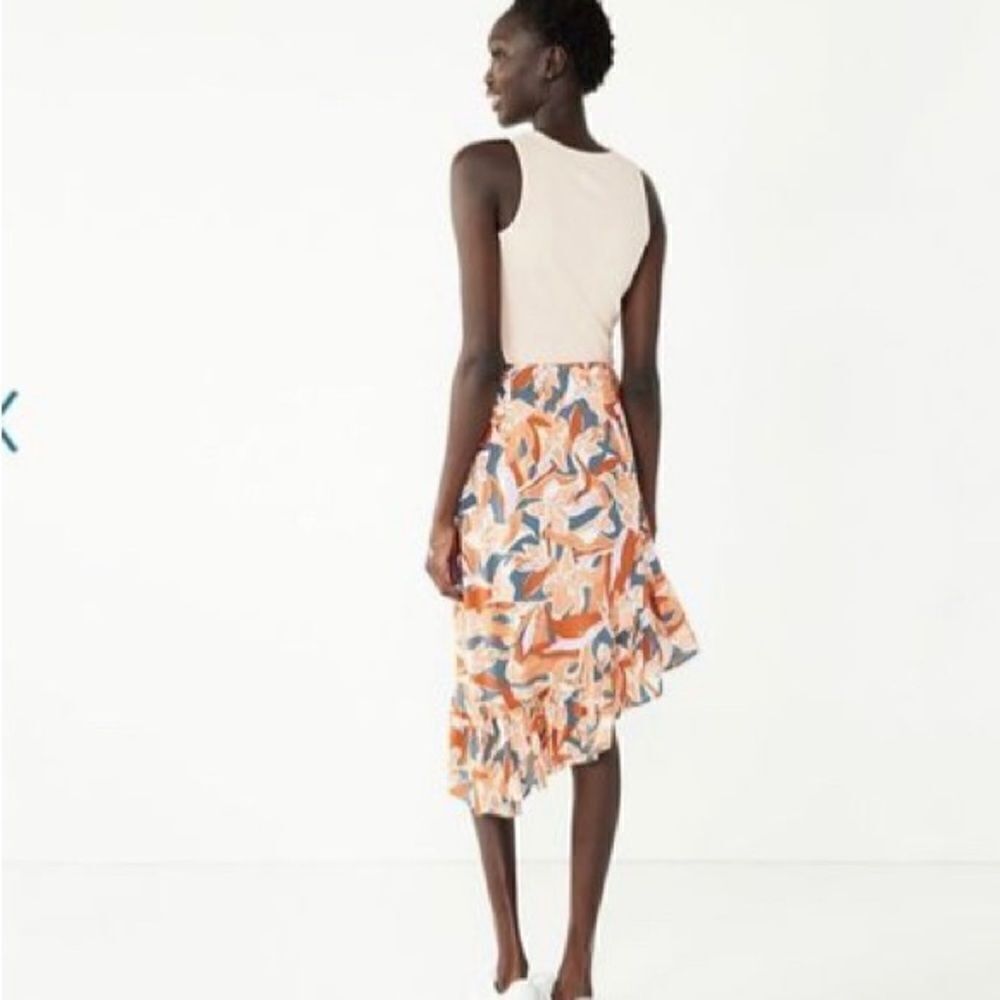Nine West NWT women’s XL asymmetrical earth tone lightweight summer rayon skirt